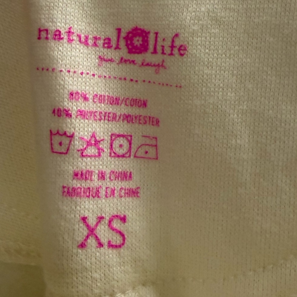 NATURAL LIFE NATURAL LIFE Heart Wildflowers Sweatshirt Cream Pink Size XS - Picture 10 of 10